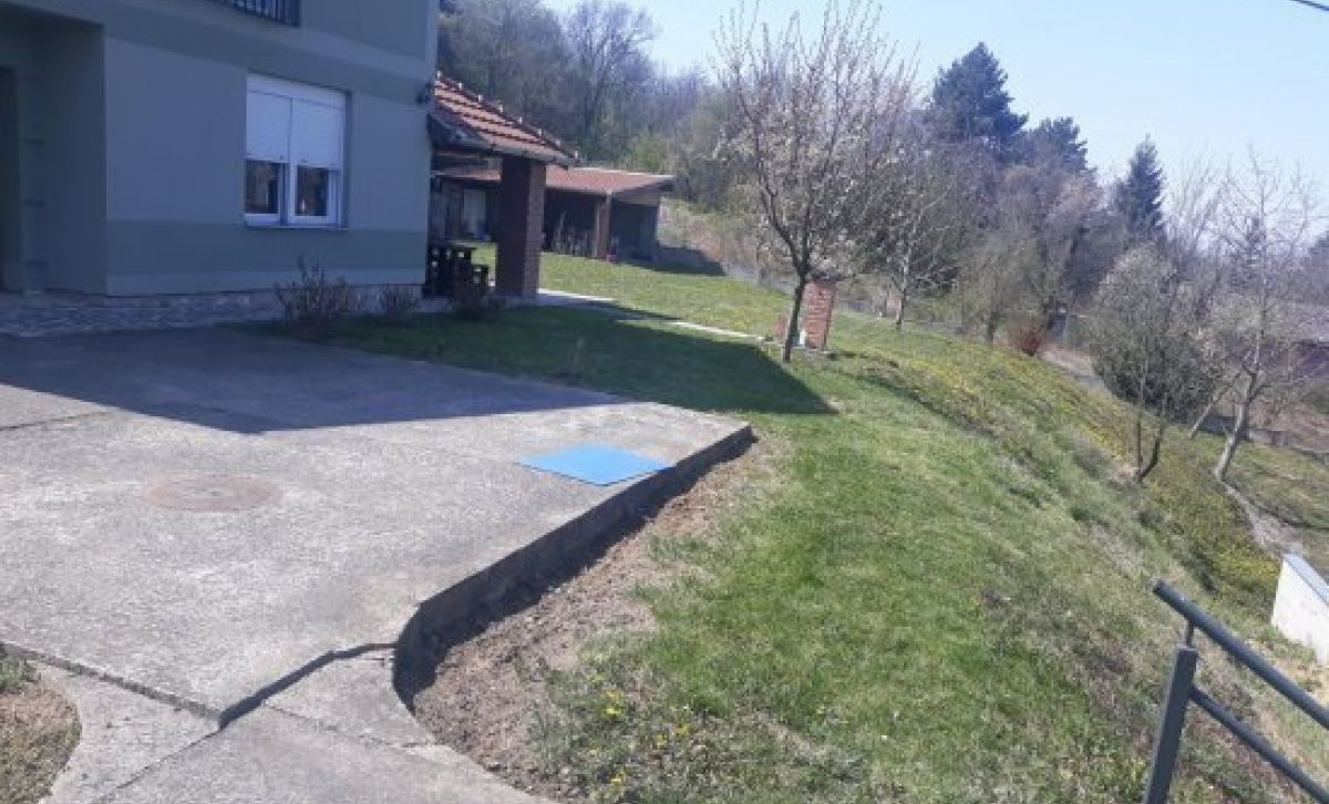 House near Novi Sad, with a view of the Danube river